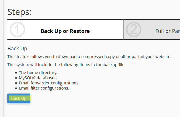 Steps How To Create Backup Of A Website On cPanel ?