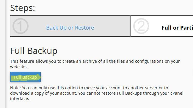 Steps How To Create Backup Of A Website On cPanel ?