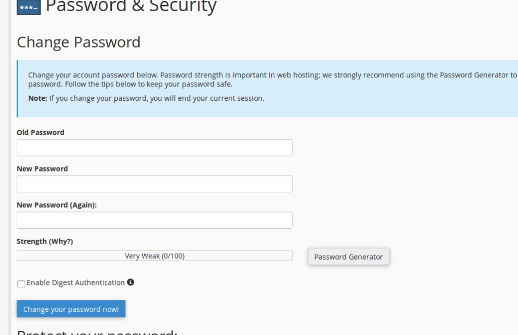 How To Change cPanel Password ? : Mastering cPanel Security