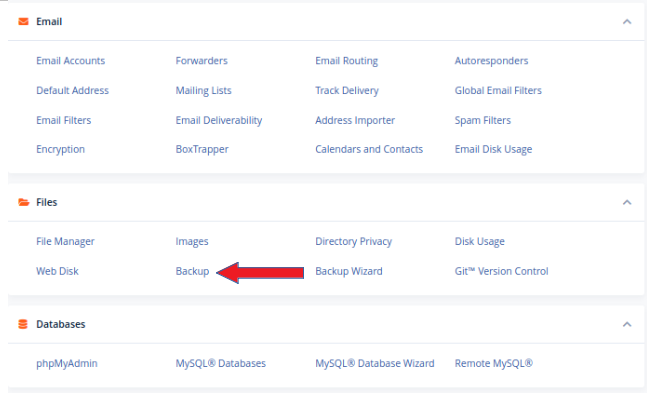 Database Backup In cPanel