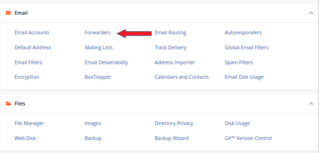Email Forwarders In cPanel